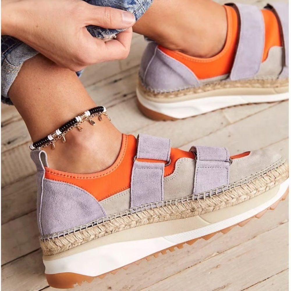 Free People Chapmin Double Take Sneaker Tiger Lily Neoprene Suede EU 38 US 8
